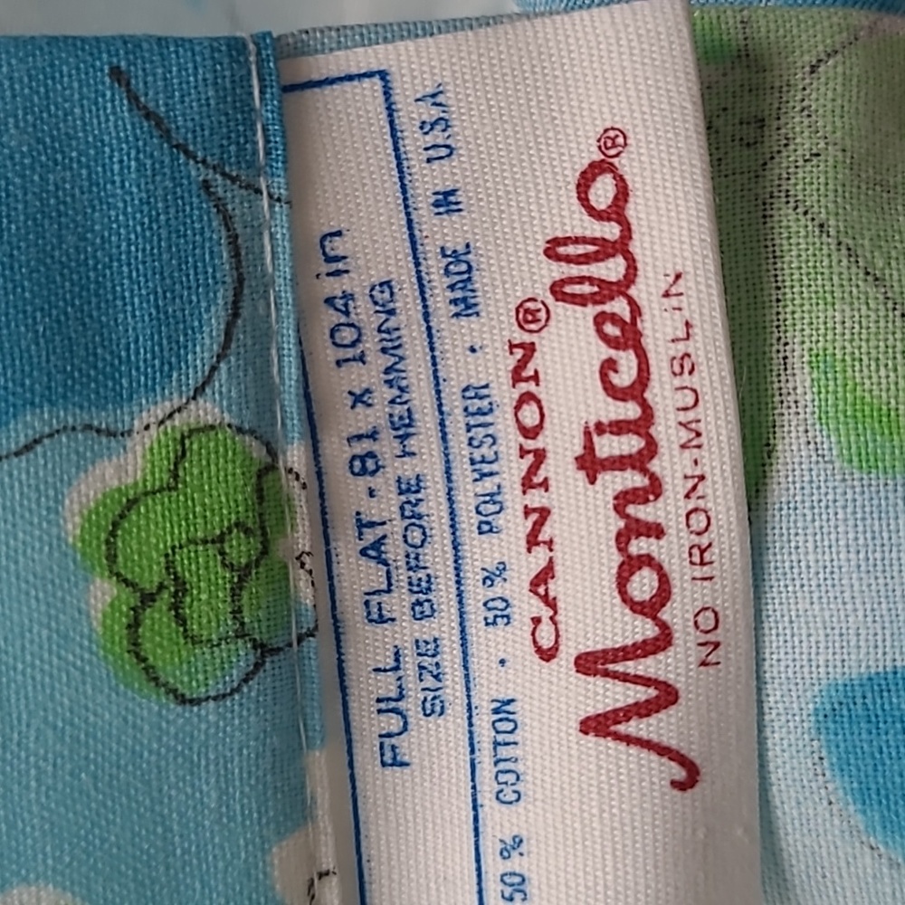Vintage "Hippy Mod Floral" Monticello Full Flat Sheet - Picture 5 of 5